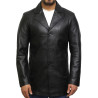 Men's Genuine Lambskin Leather Three-Button Lightweight Coat