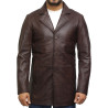 Men's Genuine Lambskin Leather Three-Button Lightweight Coat