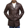 Men's Genuine Lambskin Leather Three-Button Lightweight Coat