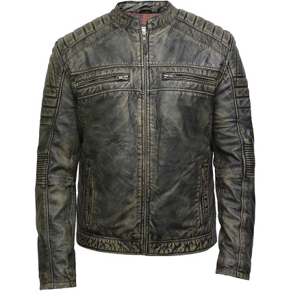 Men's Brown Leather Jacket - Asasin