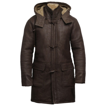 Men's shearling sheepskin duffle coat - Alaska
