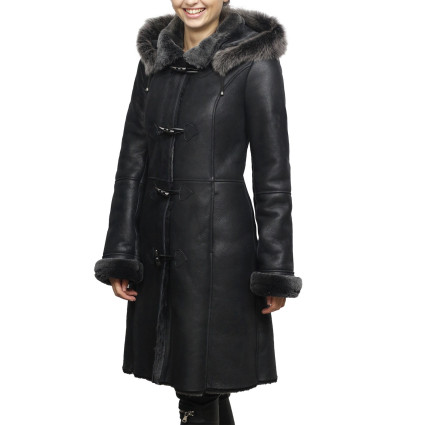Women Shearling sheepskin Jacket Coat- Oslo