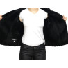 Women's Black Merino Sheepskin Aviator Pilot  Leather Jacket