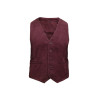 Mens Soft Real Goat Suede Leather Burgundy Smart Waistcoat Vest
