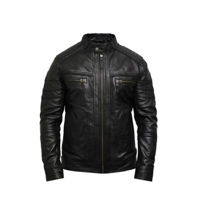 Leather Jacket Mens | Real Soft Nappa Lamb Leather Jacket For Men Vin