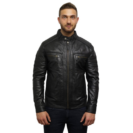 Leather Jacket Mens | Real Soft Nappa Lamb Leather Jacket For Men Vin