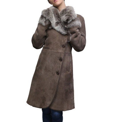 Leather Sheepskin Shearling Coat Womens | B3 WW2 Aviator Flying Merino Shearling Coat
