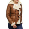 Ladies Leather Blazer Jacket - Upton