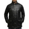 Men's Black Quilted Reefer Jacket