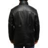 Men's Black Quilted Reefer Jacket