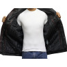 Men's Black Quilted Reefer Jacket