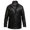 Men's Black Quilted Reefer Jacket