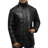 Men's Black Quilted Reefer Jacket