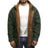 Mens Winter Parka Green Coat Retro