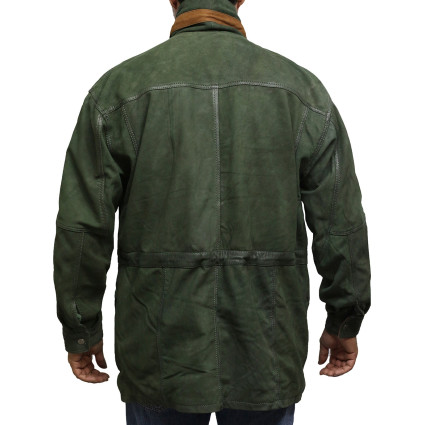 Mens Winter Parka Green Coat Retro