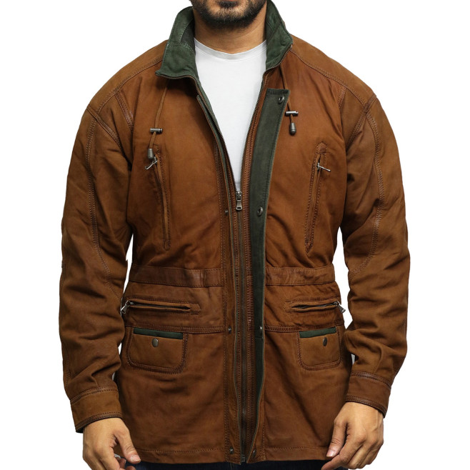 Mens Winter Parka Rustic Coat Retro