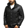 Men's Black Genuine Leather Biker Jacket