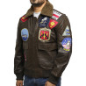 leather-bomber-sheepskin-shearling-jacket Mens-a2-aviator-flying