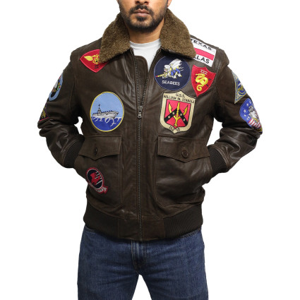 leather-bomber-sheepskin-shearling-jacket Mens-a2-aviator-flying