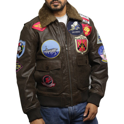leather-bomber-sheepskin-shearling-jacket Mens-a2-aviator-flying