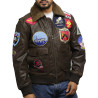 leather-bomber-sheepskin-shearling-jacket Mens-a2-aviator-flying
