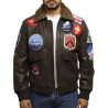leather-bomber-sheepskin-shearling-jacket Mens-a2-aviator-flying