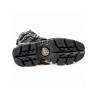 New Rock Black Leather Biker Boots - M106