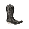 NEW ROCK BLACK FLAME BOOTS Black Leather Heavy Biker Western Cowboy M-7921-S1