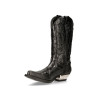 NEW ROCK BLACK FLAME BOOTS Black Leather Heavy Biker Western Cowboy M-7921-S1