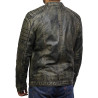 Men's Brown Leather Jacket - Cafe Racer
