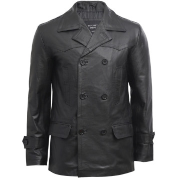 Mens Black  Military Style Real Vintage Jacket BNWT - Adlar 