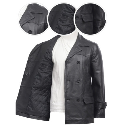 Mens Black  Military Style Real Vintage Jacket BNWT - Adlar 