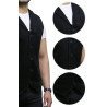 Mens Leather Waistcoat From Smooth Exclusive Goat Suede Classic Smart Black Leather Waistcoat