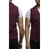 Mens Leather Waistcoat From Smooth Exclusive Goat Suede Classic Smart Burgundy Leather Waistcoat