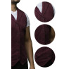 Mens Leather Waistcoat From Smooth Exclusive Goat Suede Classic Smart Burgundy Leather Waistcoat