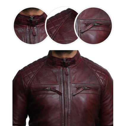 Leather Jacket Mens | Real Soft Nappa Lamb Leather Jacket For Men Distressed