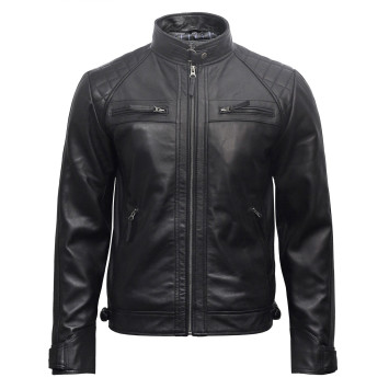 Leather Jacket Mens | Real Soft Nappa Lamb Leather Jacket For Men Distressed