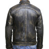 Leather Jacket Mens | Real Soft Nappa Lamb Leather Jacket For Men Distressed