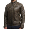 Leather Jacket Mens | Real Soft Nappa Lamb Leather Jacket For Men Distressed