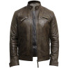 Leather Jacket Mens | Real Soft Nappa Lamb Leather Jacket For Men Distressed
