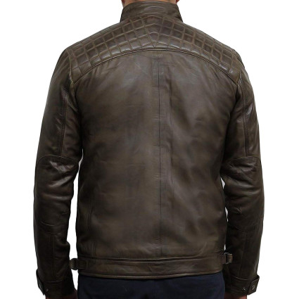 Leather Jacket Mens | Real Soft Nappa Lamb Leather Jacket For Men Distressed