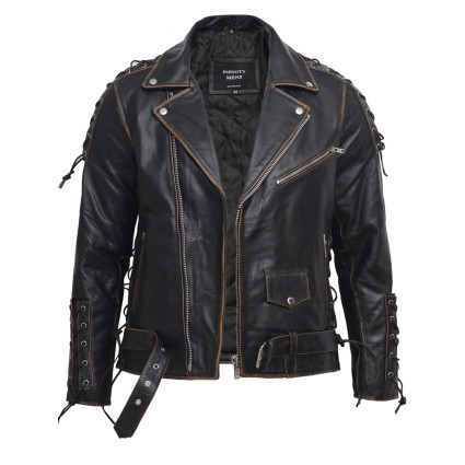 Men's Leather Biker Jacket  - Efron