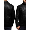  Men's Genuine Lambskin Leather Jacket Trench Safari Coat Washed