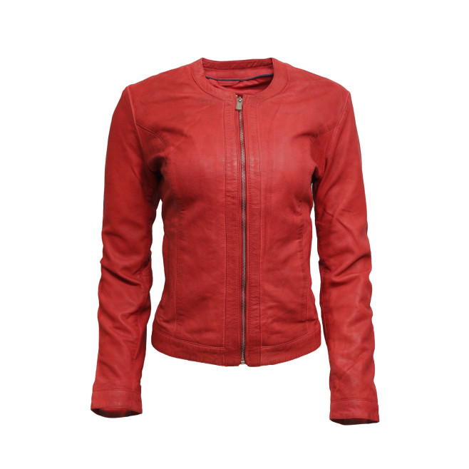 Women's Genuine Lambskin Leather Biker Jacket Vintage Distressed