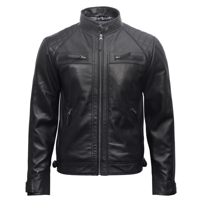 Leather Jacket Mens | Real Soft Nappa Lamb Leather Jacket For Men Distressed