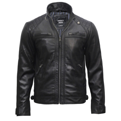 Leather Jacket Mens | Real Soft Nappa Lamb Leather Jacket For Men Distressed