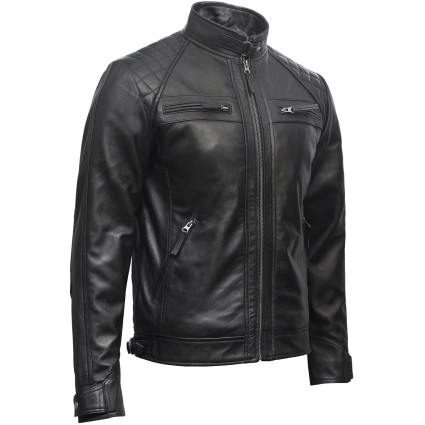 Leather Jacket Mens | Real Soft Nappa Lamb Leather Jacket For Men Distressed