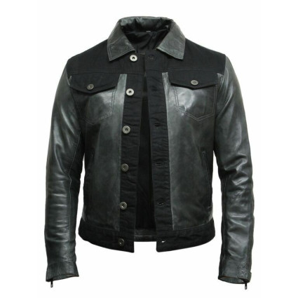 Leather Jacket Mens | Real Soft Nappa Lamb Leather Jacket For Men Distressed