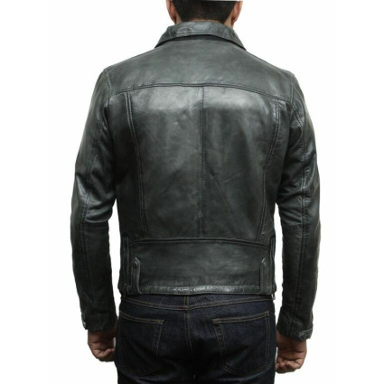 Leather Jacket Mens | Real Soft Nappa Lamb Leather Jacket For Men Distressed