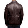 Men's Real Lambskin Leather Jacket Trench Safari Coat Washed